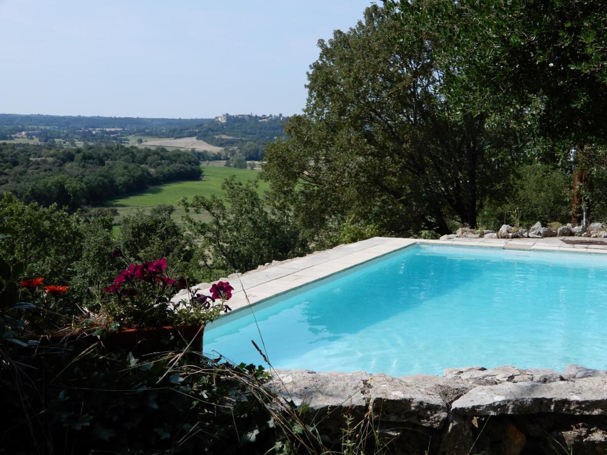 הוילה Lussan  Mas En Pierres Seches Avec Piscine מראה חיצוני תמונה